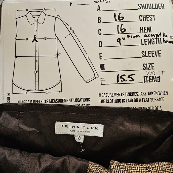 TRINA TURK Virgin wool Silk Blend Button Front Open Back Vest~Size 8 - Picture 10 of 10